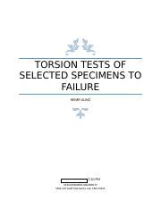 met 225 torsion test lab|MAE225: Torsion Tests of Selected Specimens to Failure.